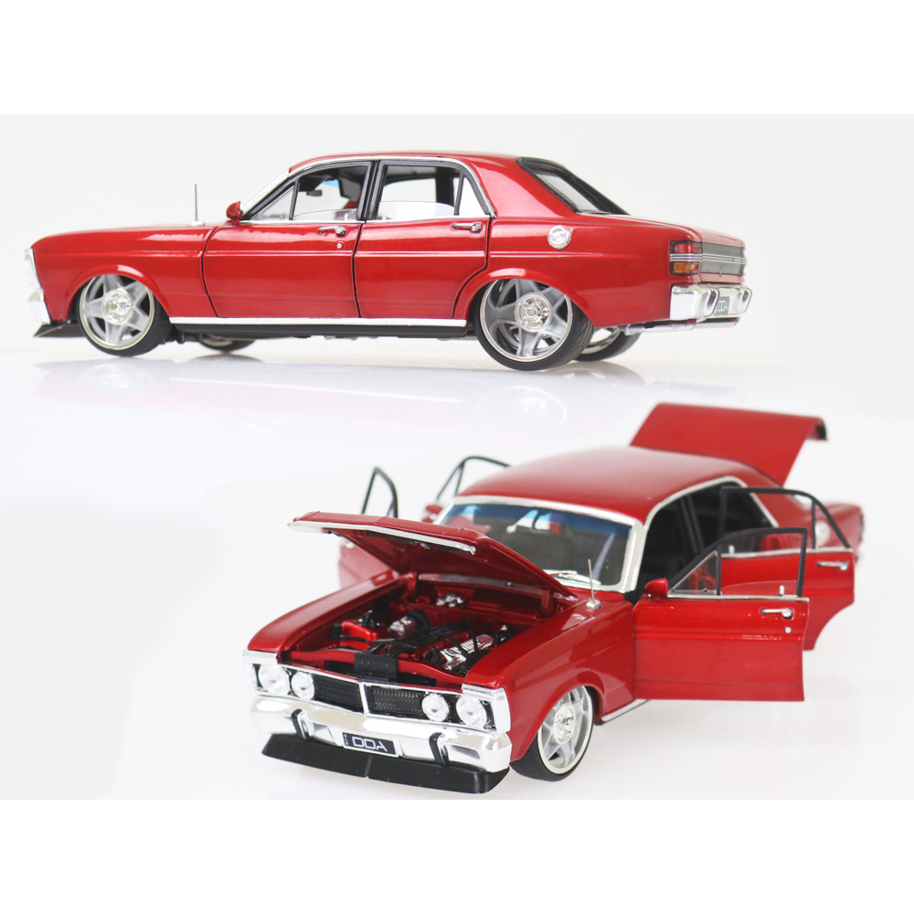 Candy Red XY Ford Falcon BARRA, 1:24 Scale Diecast