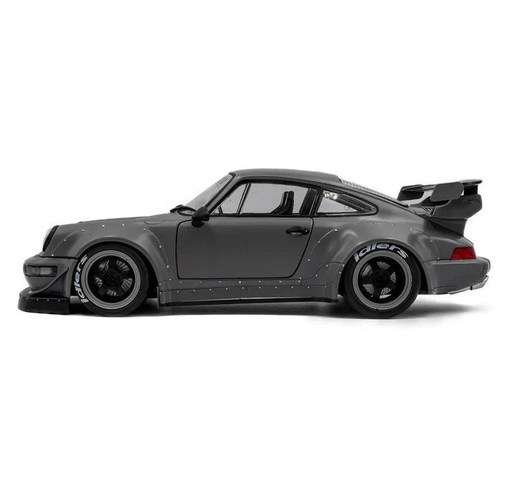 2024 Porsche RWB Body Kit Nargo Grey w/Akira Nakai Figure, 1:18 Scale Diecast Car
