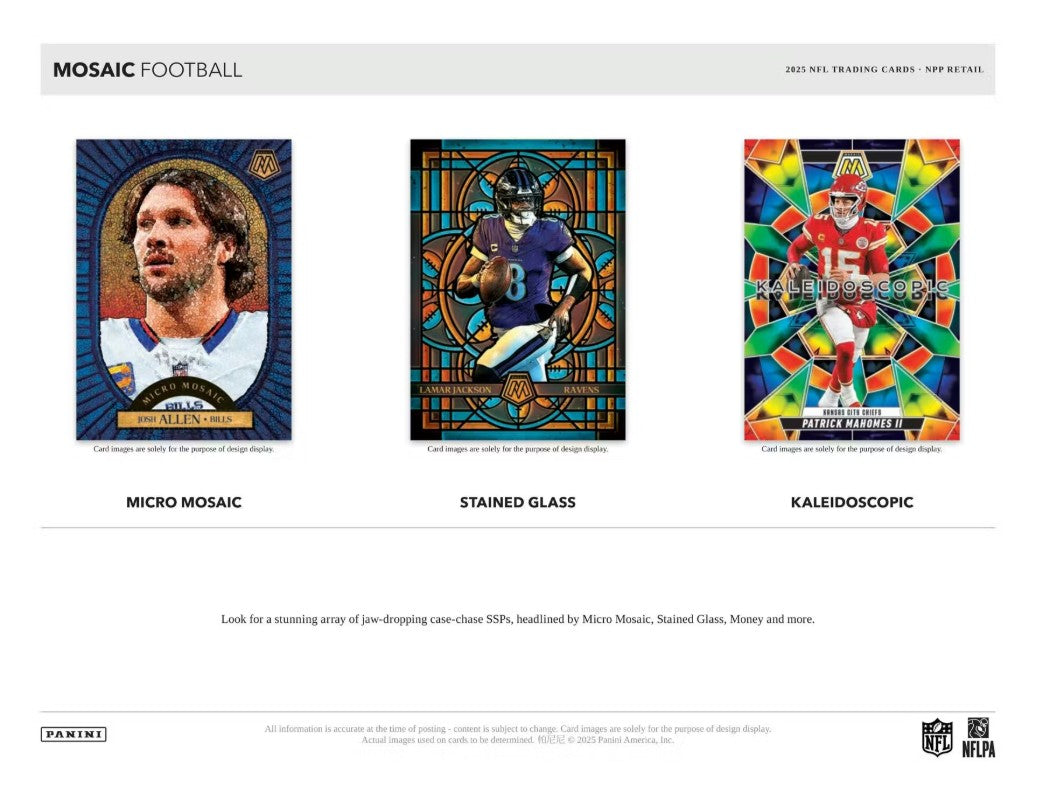 2025 Panini Mosaic Football NFL Jumbo Value Pack