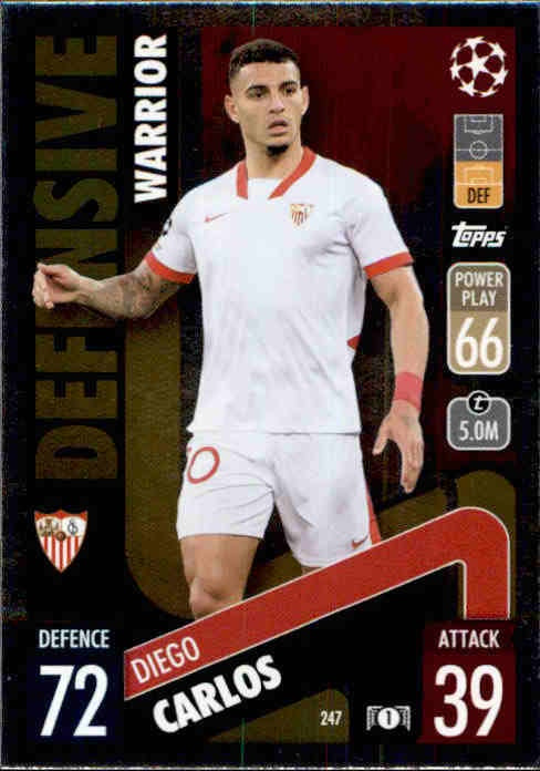 Diego Carlos, Defensive Warrior, 2021-22 Topps Match Attax UEFA Champions & Europa League