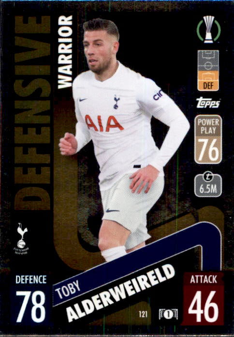Toby Alderweireld, Defensive Warrior, 2021-22 Topps Match Attax UEFA Champions & Europa League