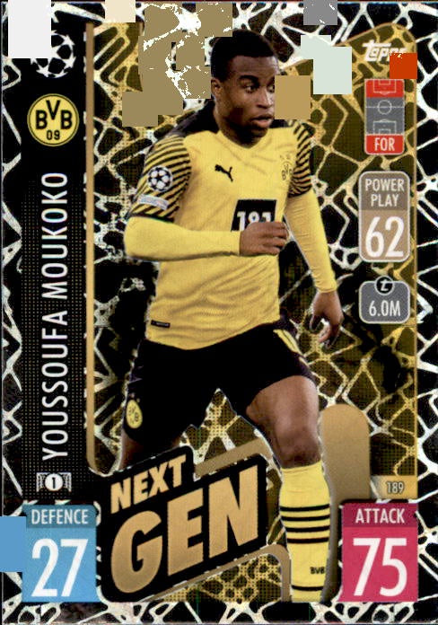 Youssoufa Moukoko, Next Gen, 2021-22 Topps Match Attax UEFA Champions & Europa League