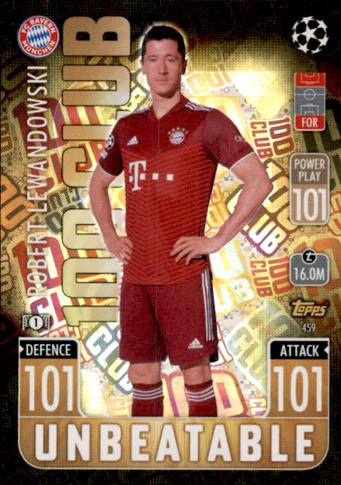 Robert Lewandowski, 100 Club, 2021-22 Topps Match Attax UEFA Champions & Europa League