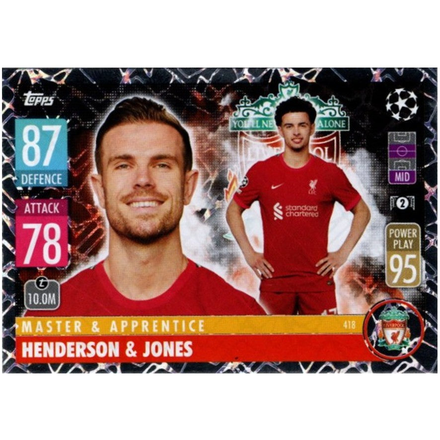 Henderson & Jones, Master & Apprentice, 2021-22 Topps Match Attax UEFA Champions & Europa League