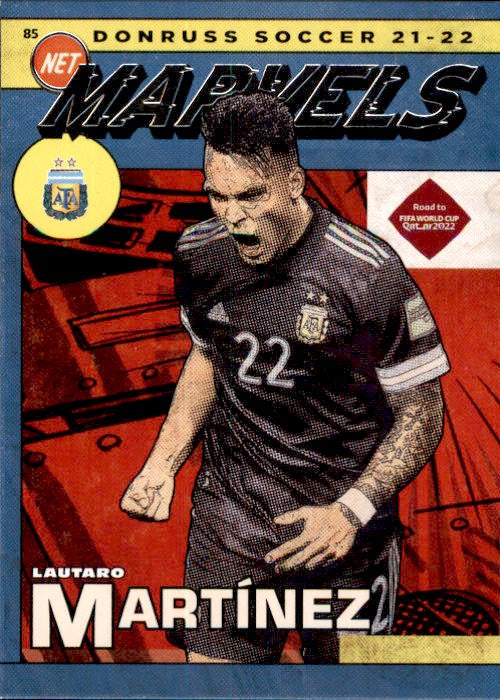 Lautaro Martinez, Marvels, 2021-22 Panini Donruss Soccer Road To FIFA World Cup Qatar