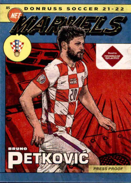 Bruno Petkovic, Marvels GOLD Press Proof, 2021-22 Panini Donruss Soccer Road To FIFA World Cup Qatar
