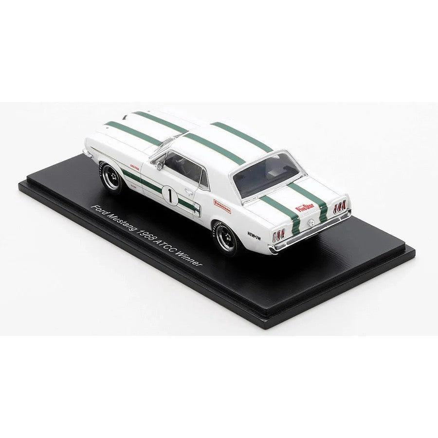 Spark SP278, FORD MUSTANG - 1968 ATCC WINNER - GEOGHEGAN - 1:43 Scale Resin Model Car