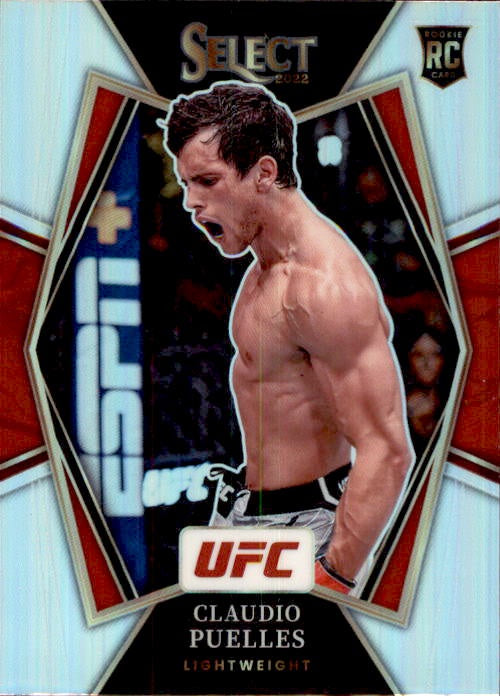Claudio Puelles, RC, Premier Level, Silver Prizm, 2022 Panini Select UFC