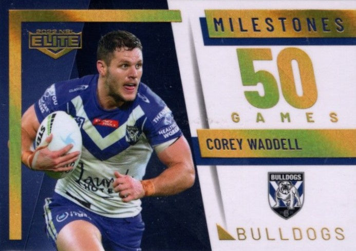 Corey Waddell, 50 Games Milestone Case Card, 2022 TLA Elite NRL