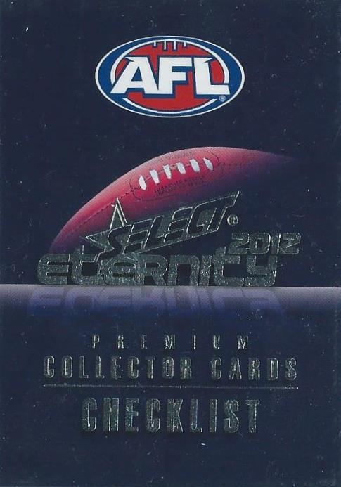 2012 Select AFL Eternity Set of 220 Football cards