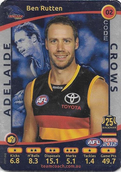 2012 Teamcoach AFL Silver Parallel card - 1 to 200 - Pick Your Card