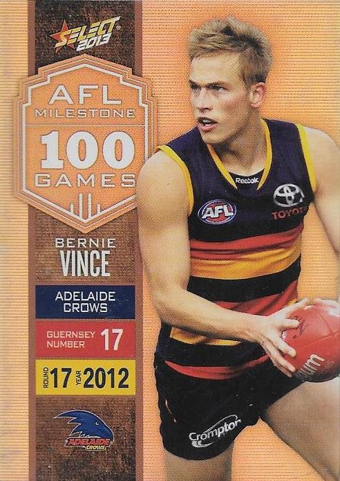 Bernie Vince, 100 Game Milestone, 2013 Select AFL Champions