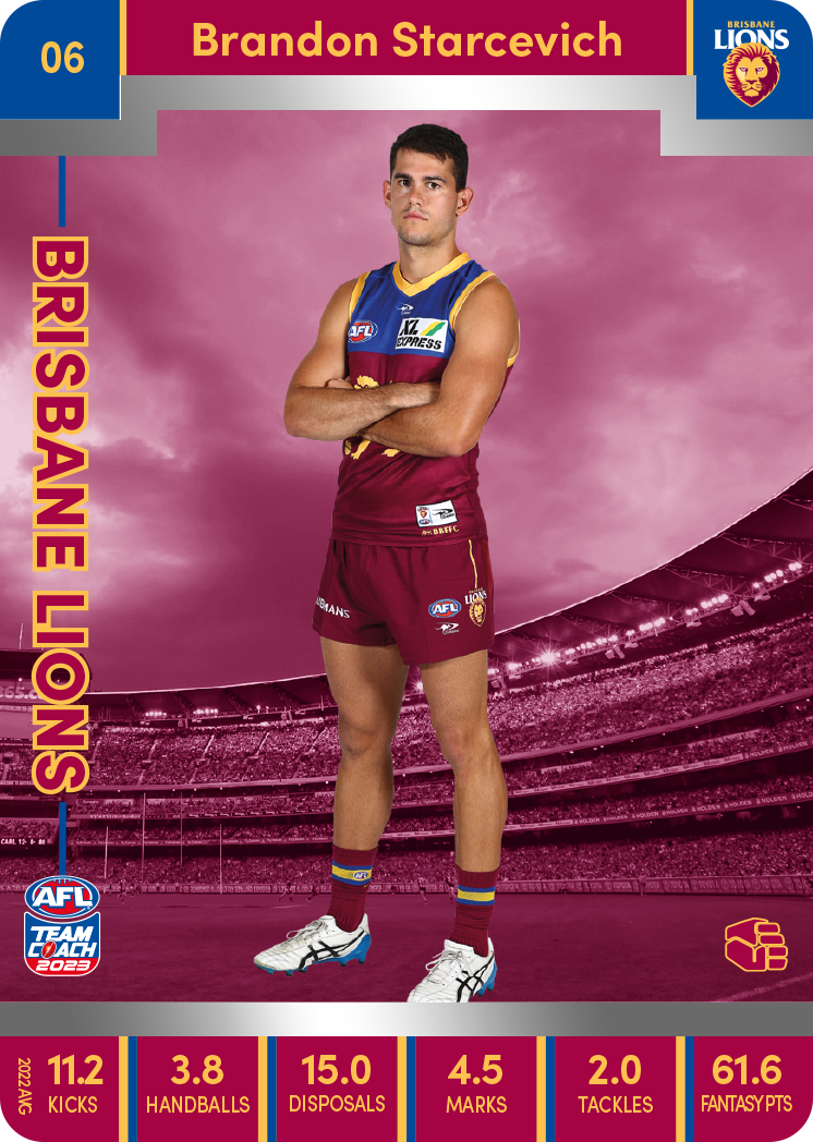 Brandon Starcevich, 06, Silver Parallel, 2023 Teamcoach AFL