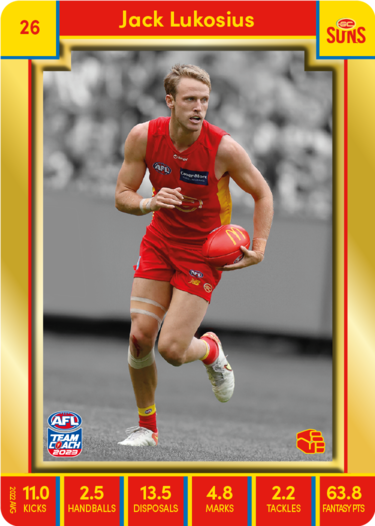 Jack Lukosius, 26, Gold Parallel, 2023 Teamcoach AFL