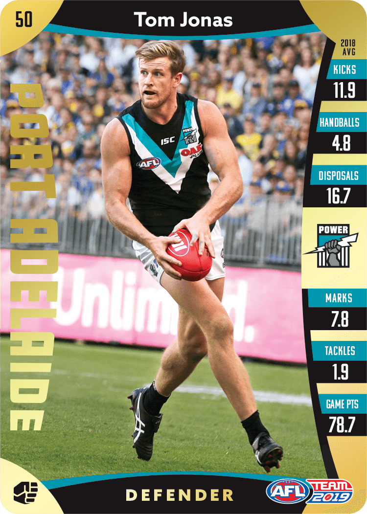 Tom Jonas, Gold, 2019 Teamcoach AFL