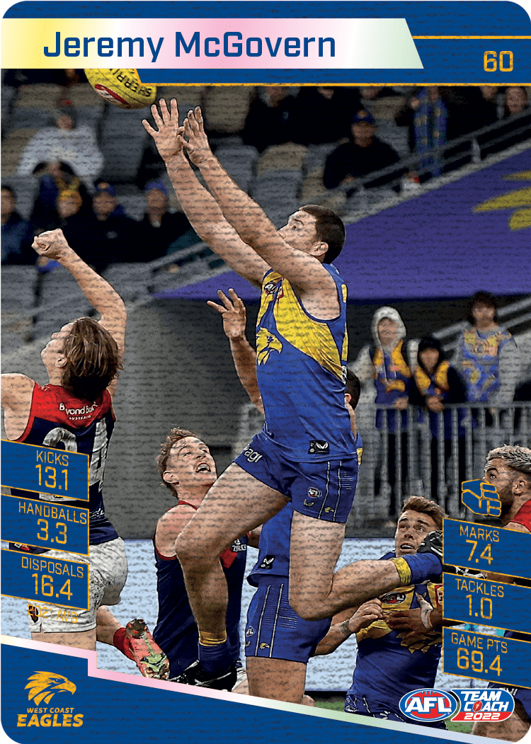 Jeremy McGovern, Canvas, 2022 Teamcoach AFL