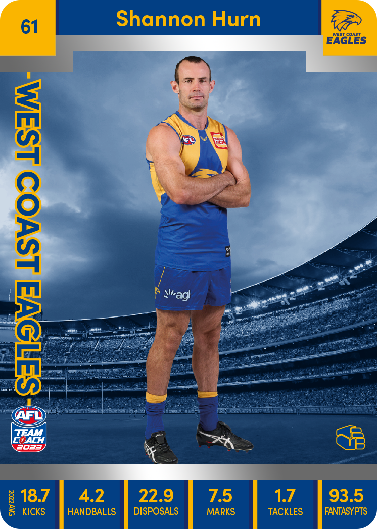 Shannon Hurn, 61, Silver Parallel, 2023 Teamcoach AFL