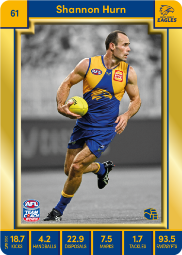 Shannon Hurn, 61, Gold Parallel, 2023 Teamcoach AFL