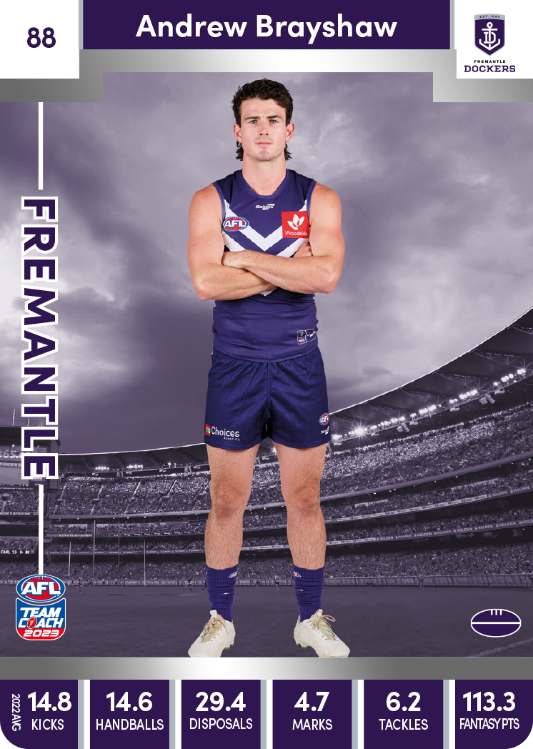Andrew Brayshaw, 88, Silver Parallel, 2023 Teamcoach AFL