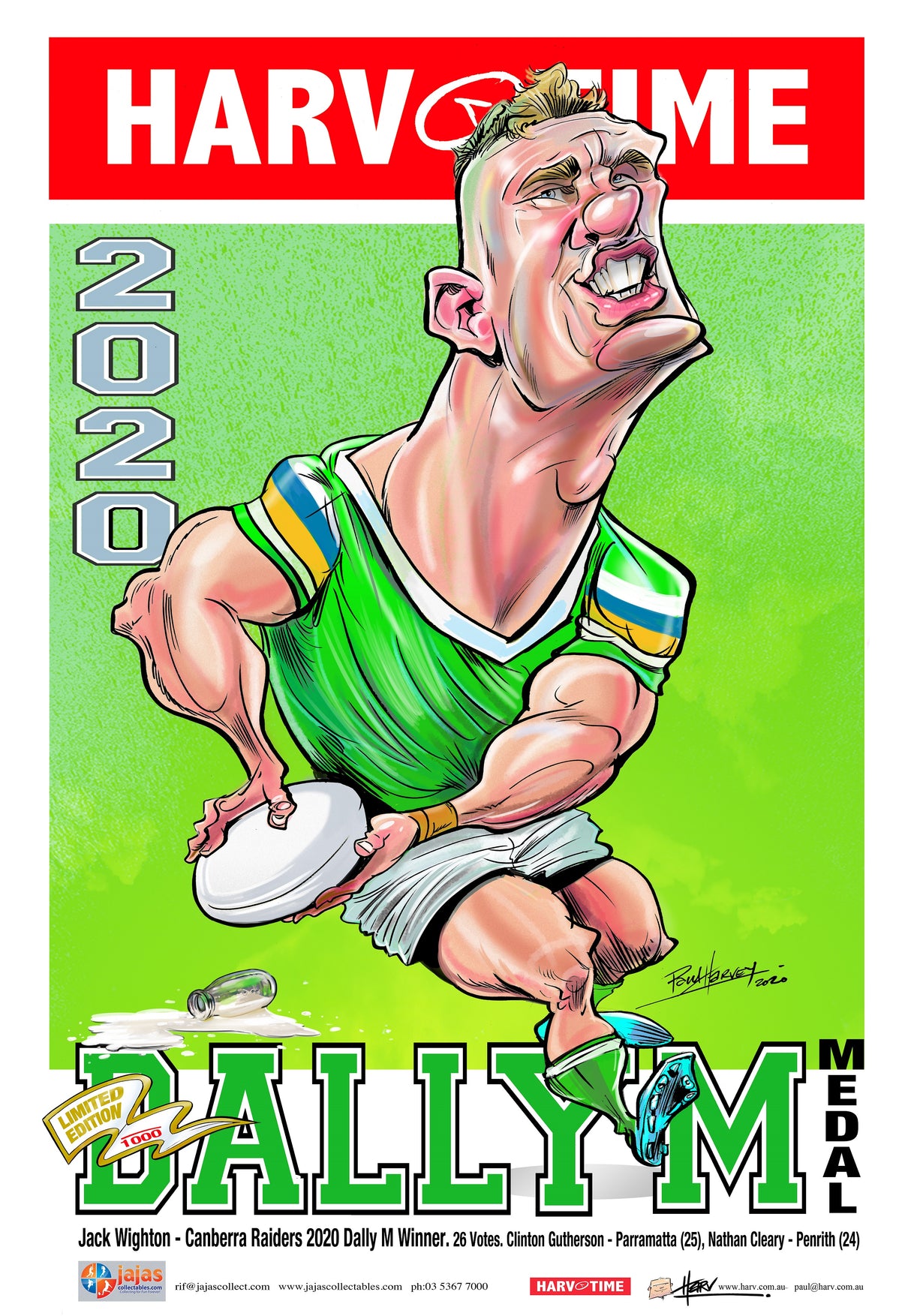 Jack Wighton, 2020 Dally M, Harv Time Poster