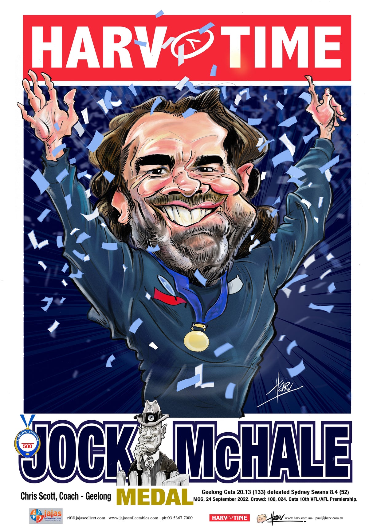 Chris Scott, Jock McHale Medal, Harv Time Poster