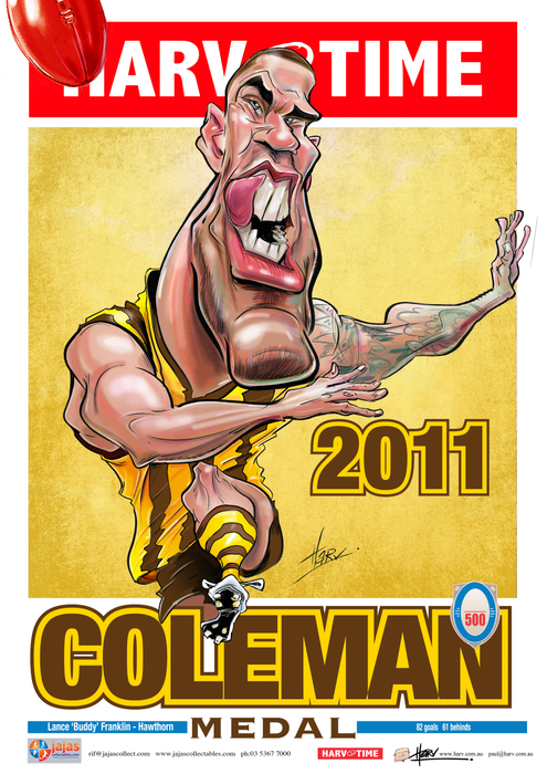 Lance Franklin, 2011 Coleman Medallist, Harv Time Poster