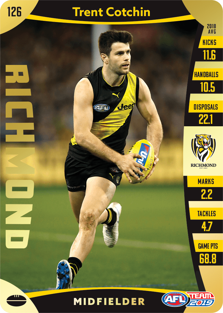 Trent Cotchin, Gold, 2019 Teamcoach AFL