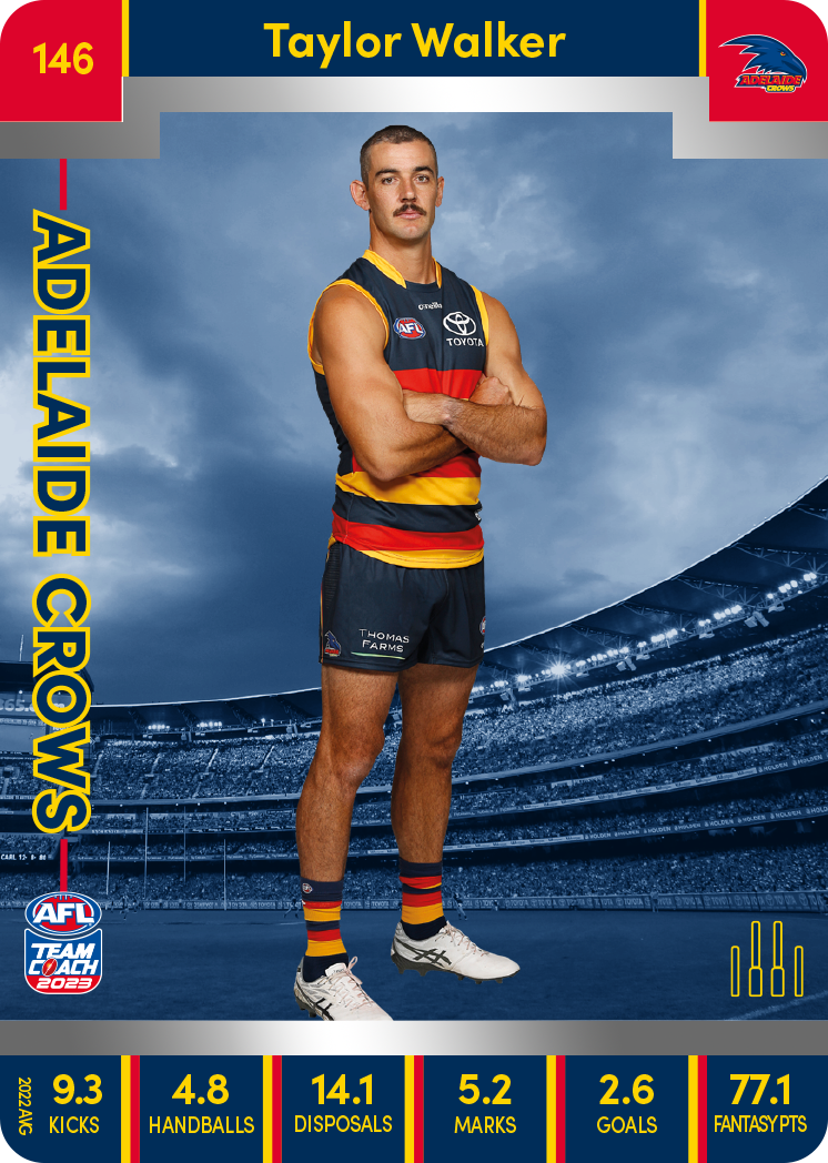 Taylor Walker, 146, Silver Parallel, 2023 Teamcoach AFL