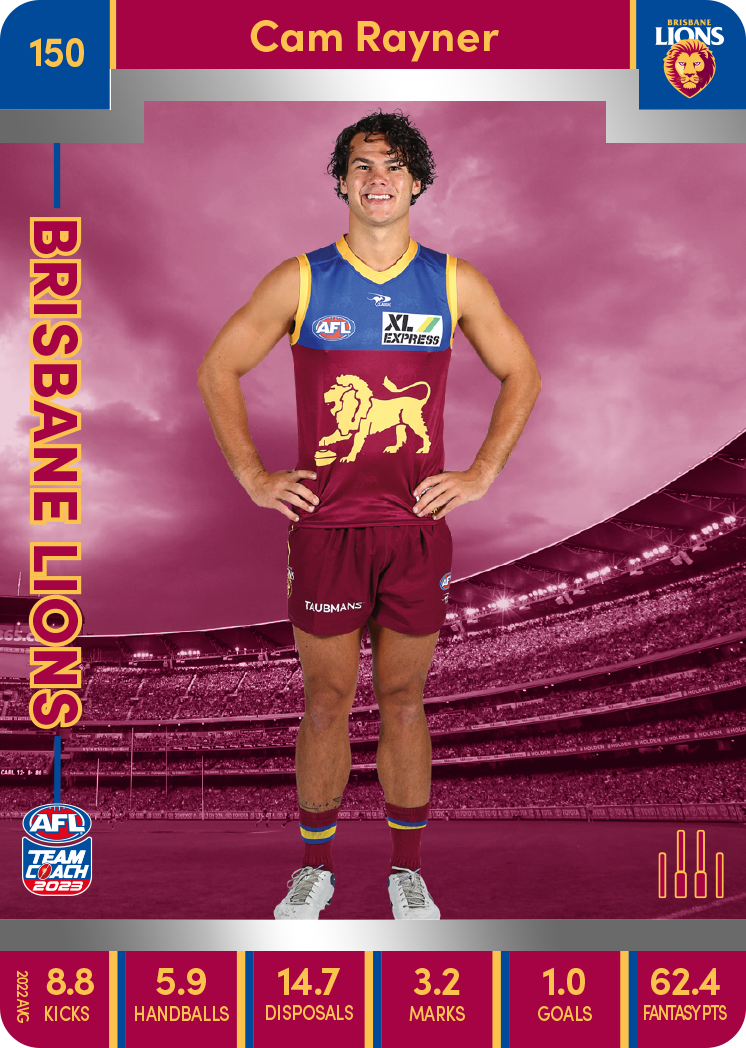 Cam Rayner, 150, Silver Parallel, 2023 Teamcoach AFL