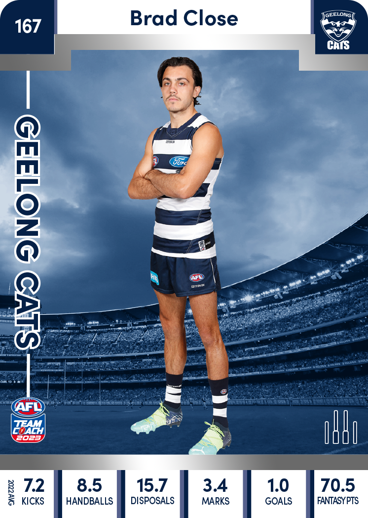 Brad Close, 167, Silver Parallel, 2023 Teamcoach AFL