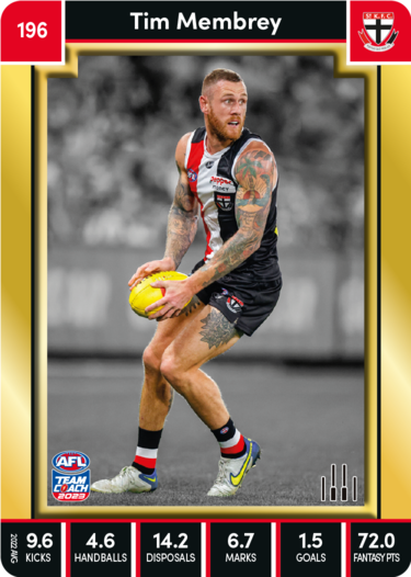 Tim Membrey, 196, Gold Parallel, 2023 Teamcoach AFL