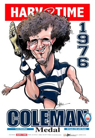 Larry Donohue, 1976 Coleman Medal, Harv Time Poster