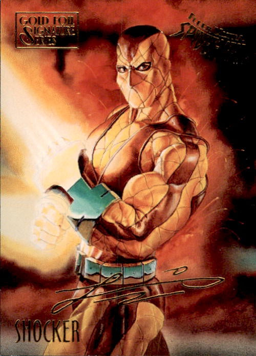 Shocker, #50, Gold Foil Signature Parallel, 1995 Fleer Ultra Spider-Man
