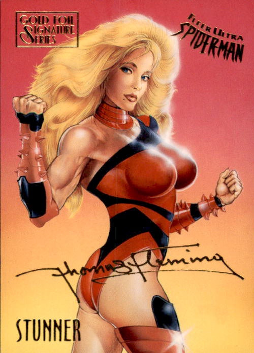 Stunner, #56, Gold Foil Signature Parallel, 1995 Fleer Ultra Spider-Man