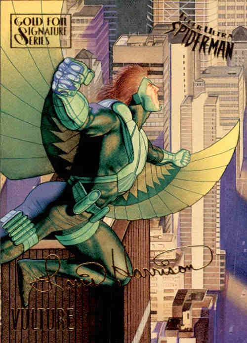 Vulture, #62, Gold Foil Signature Parallel, 1995 Fleer Ultra Spider-Man