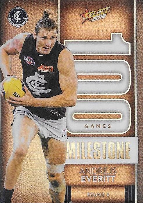 Andrejs Everitt, 100 Games Milestone, 2016 Select AFL Footy Stars