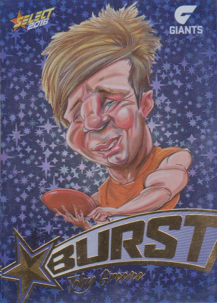 Toby Greene, Starburst Blue Caricatures, 2016 Select AFL Stars