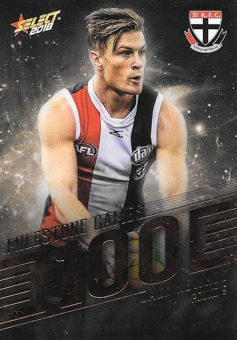 Jack Newnes, 100 Games Milestone, 2018 Select AFL Footy Stars