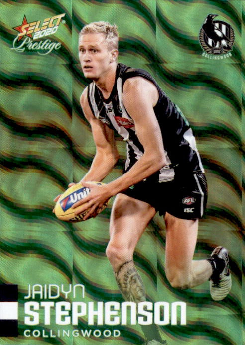 Jaidyn Stephenson, Green Parallel, 2020 Select AFL PRESTIGE Footy Stars