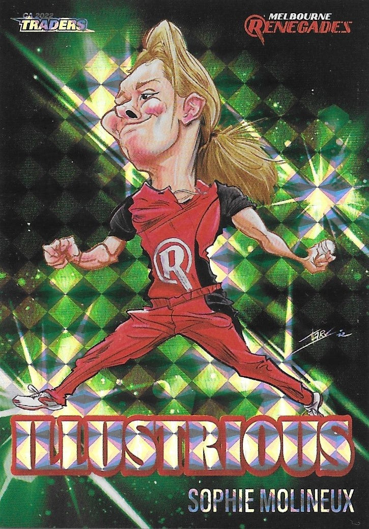 Sophie Molineux, Illustrious Green, 2022-23 TLA Traders Cricket Australia & BBL Trading Cards