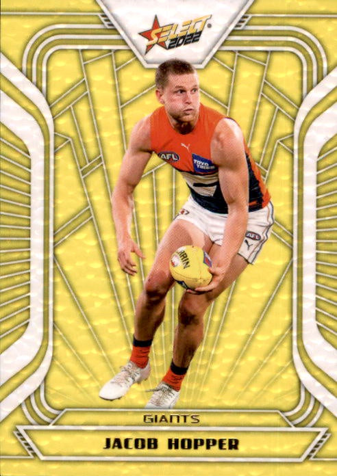 Jacob Hopper, Fractured Acid Yellow, 2022 Select AFL Footy Stars Jumbo