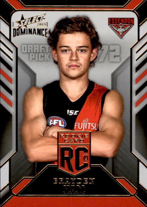 Brayden Ham, Rookie Card RC, #003, 2019 Select AFL Dominance