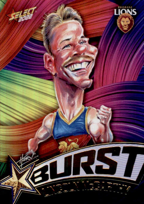 Lincoln McCarthy, Starburst Paint, 2022 Select AFL Footy Stars