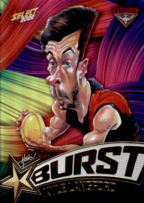 Kyle Langford, Starburst Paint, 2022 Select AFL Footy Stars