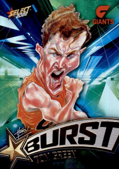 Tom Green, Starburst Shatter, 2022 Select AFL Footy Stars
