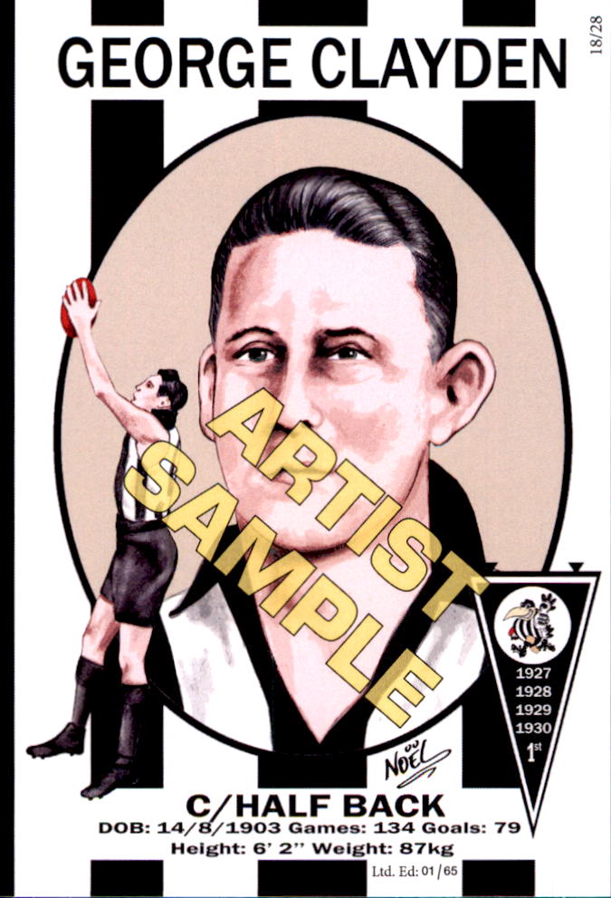 Collingwood Magpies Four-Peat Dynasty Premiers Card Set by Noel