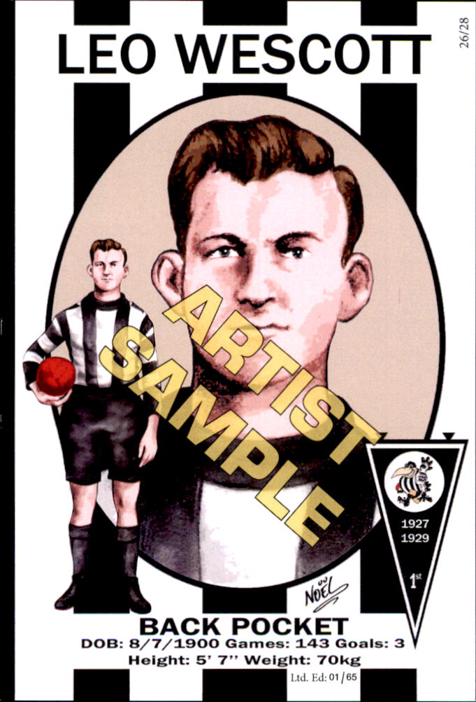 Collingwood Magpies Four-Peat Dynasty Premiers Card Set by Noel