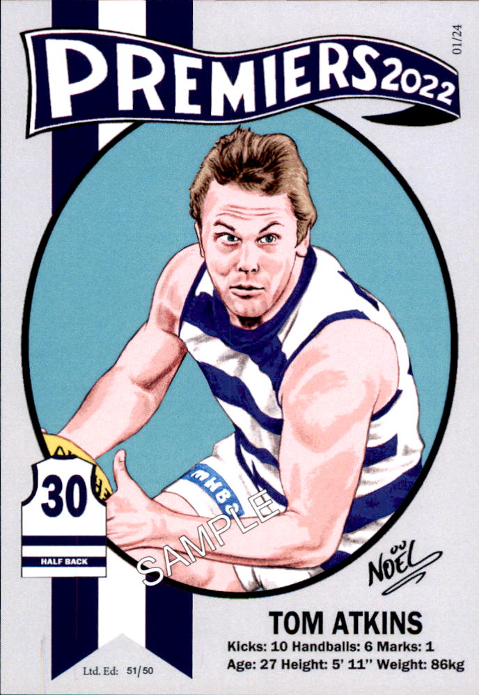 Geelong Cats 2022 Premiers Card Set by Noel
