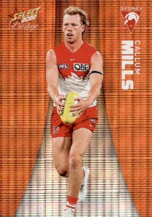 Callum Mills, Orange Parallel, 2022 Select AFL Prestige