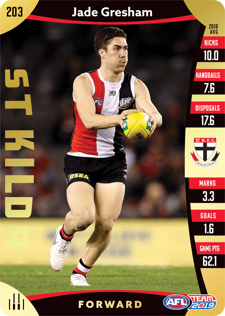 Jade Gresham, Gold, 2019 Teamcoach AFL